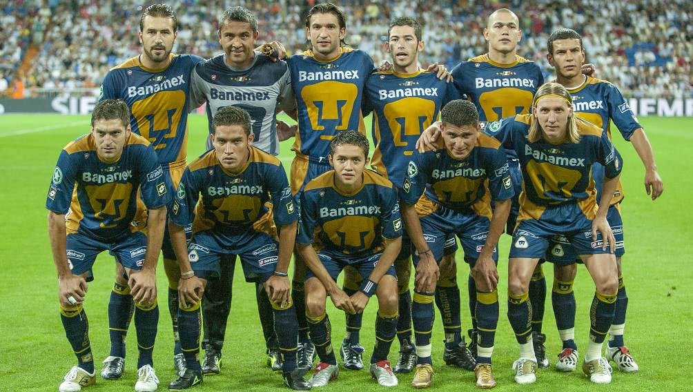 Pumas antes de disputar el Trofeo Santiago Bernabéu