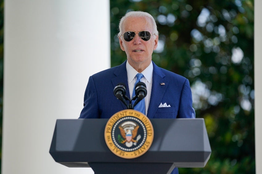 Joe Biden en un comunicado desde la Casa Blanca