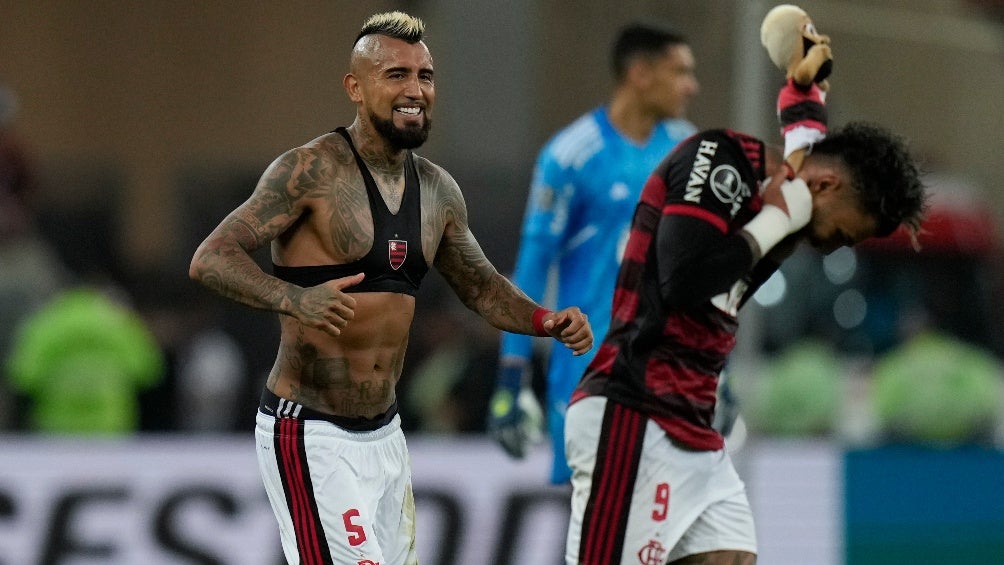 Flamengo celebrando su pase a la Semi