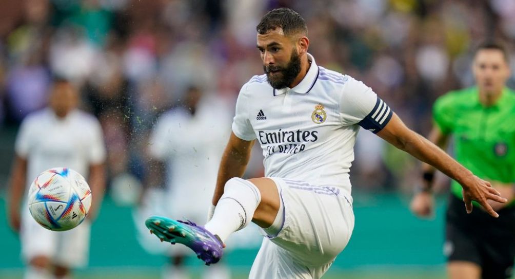 Karim Benzema durante un partido del Real Madrid