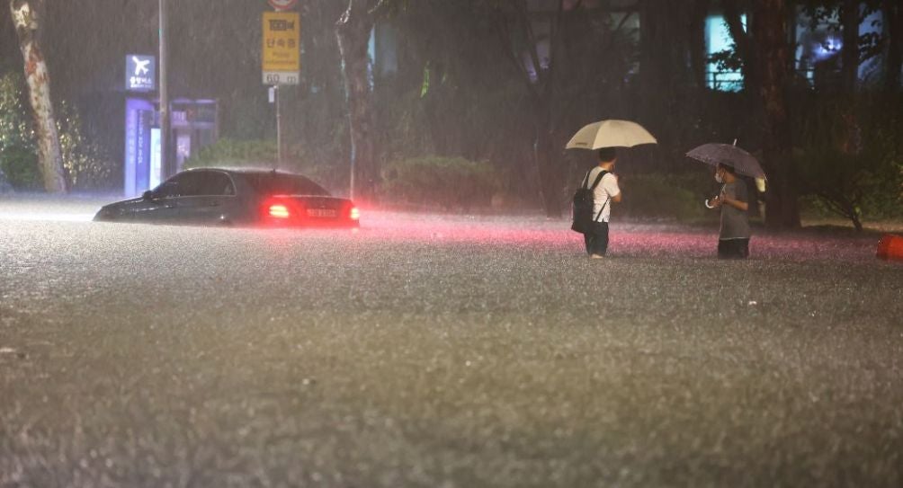 Inundaciones provocadas por las lluvias en Seúl