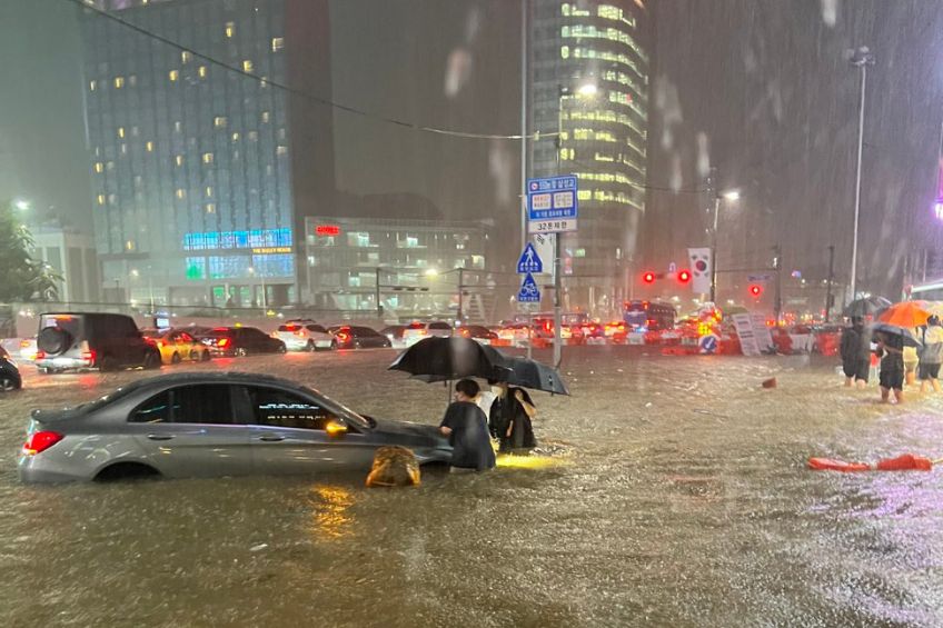 Inundaciones provocadas por las lluvias en Seúl