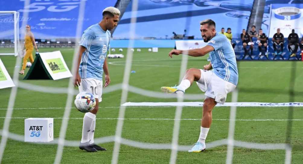 Héctor Herrera durante el Skill Challenge