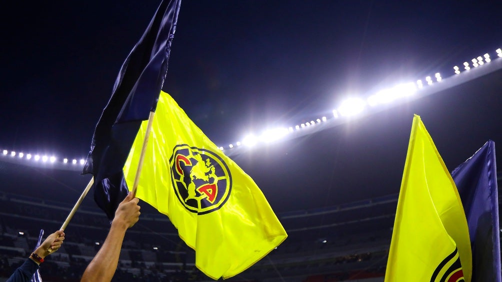 Banderas de América en un partido 