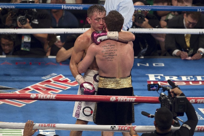 Canelo Álvarez durante la pelea vs GGG