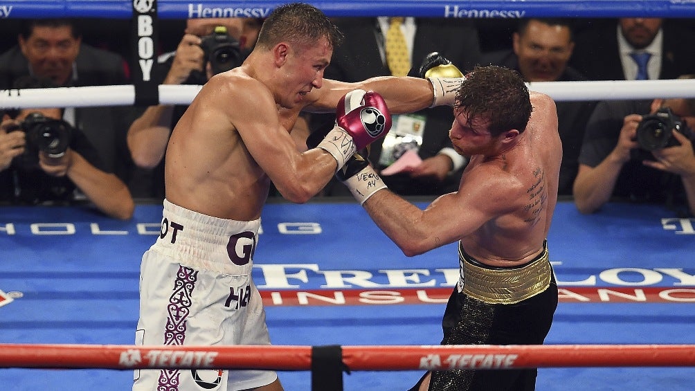 Canelo Álvarez durante la pelea vs GGG