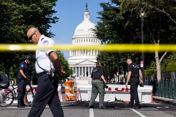 Escena del crimen en el Capitolio de Estados Unidos