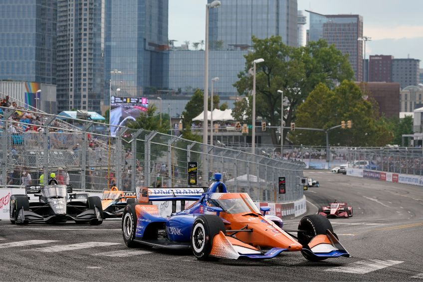 Pilotos de IndyCar durante el Music City GP