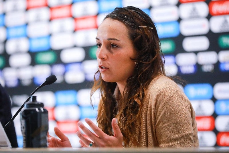 Ana Galindo en conferencia de prensa