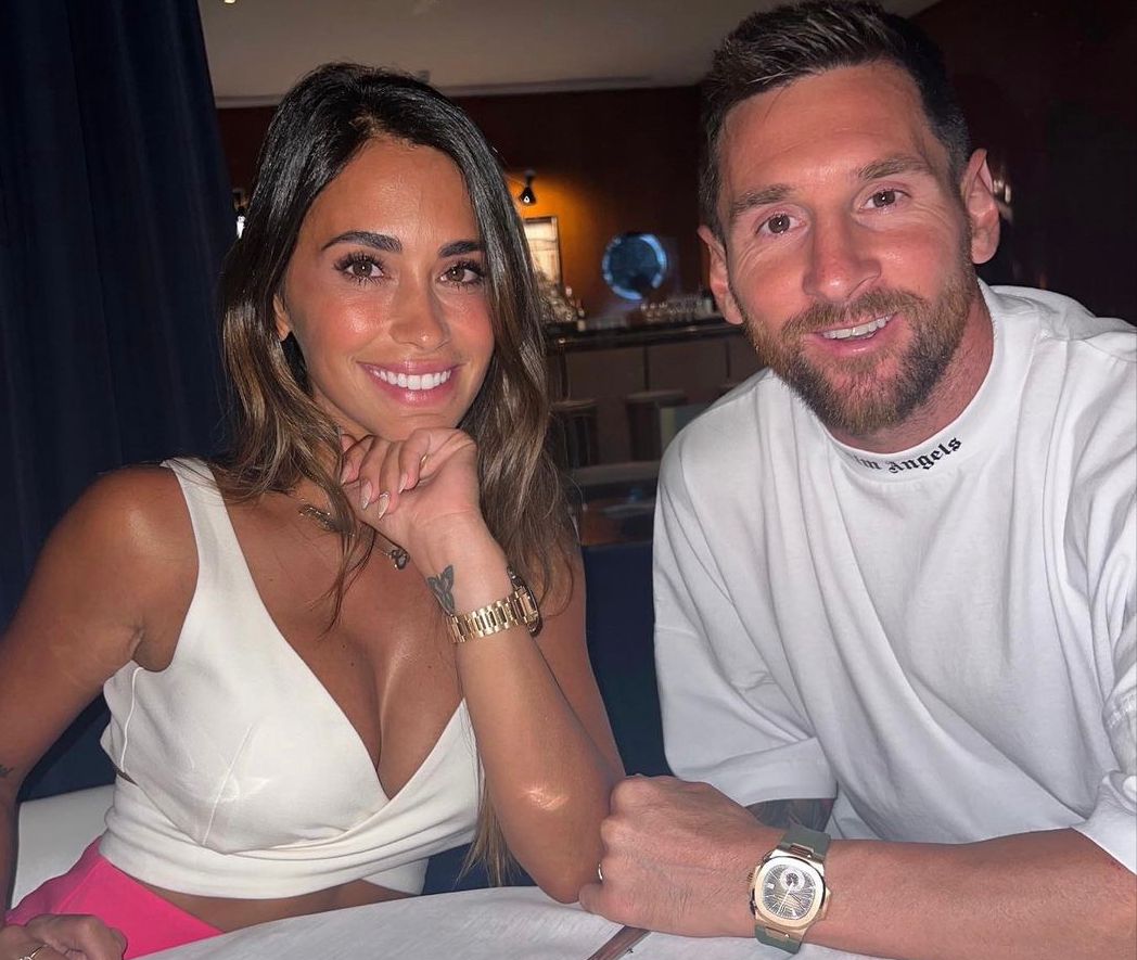 Messi y Antonela cenando 