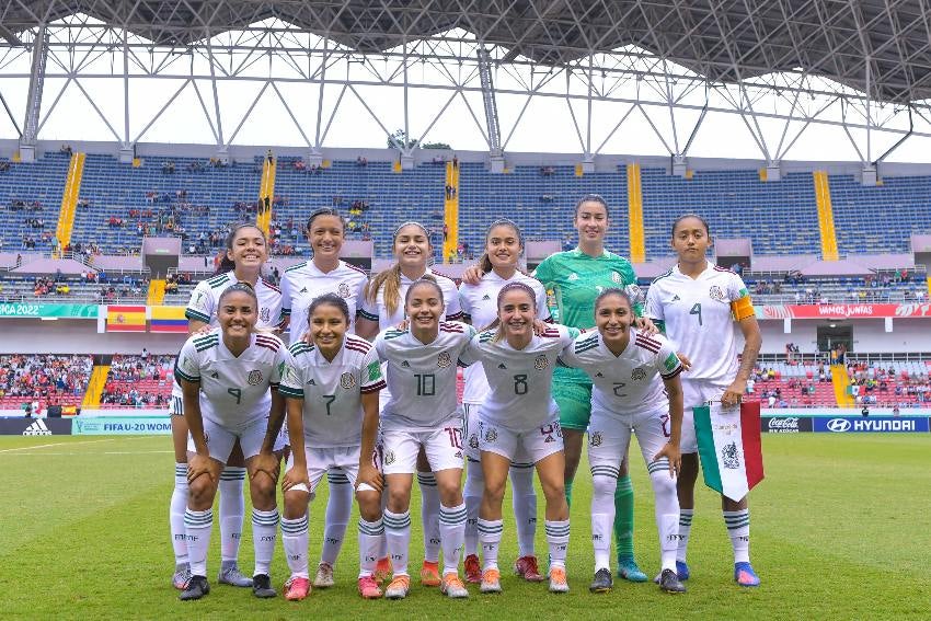 XI inicial del Tri Femenil Sub ante España