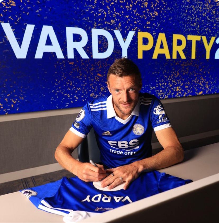 Vardy durante su renovación 