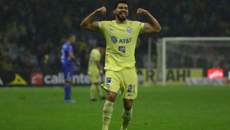 Henry Martín, en festejo de gol