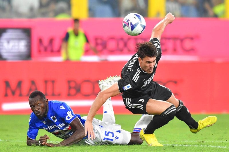 Acción en el Juventus vs Sampdoria