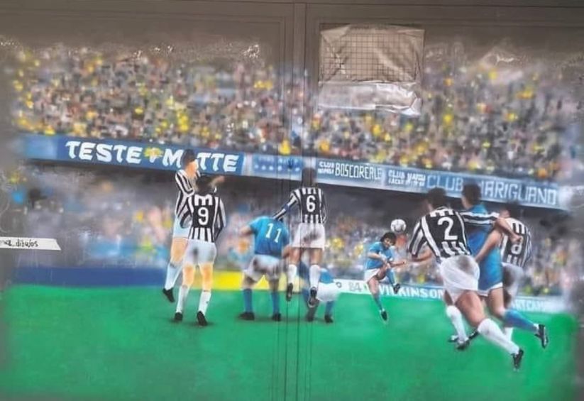 Mural de Maradona en Nápoles 