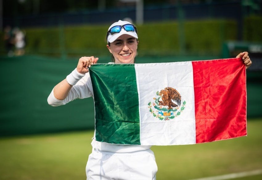 Fernanda Contreras en un juego de la WTA