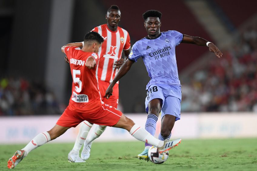 Aurélien Tchouameni durante un partido del Real Madrid