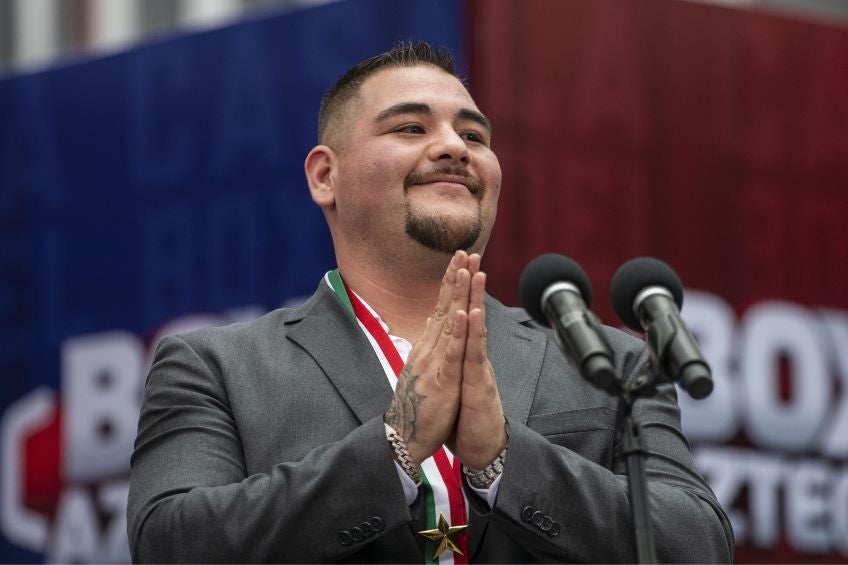 Andy Ruiz durante un evento