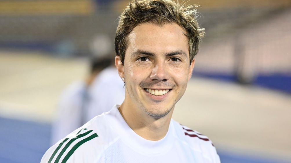 Sebastián Córdova, durante una concentración con Selección Nacional