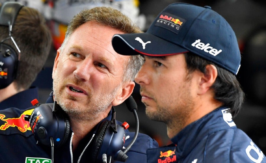 Pérez con Christian Horner