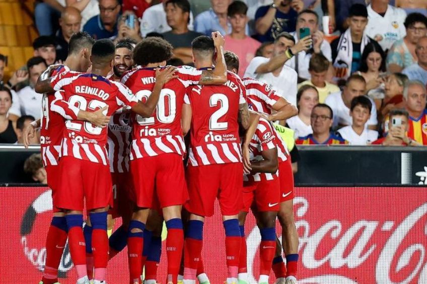 Jugadores del Atlético de Madrid festejando un gol