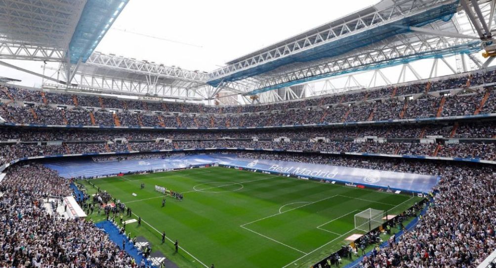 Santiago Bernabéu en un partido del Real Madrid