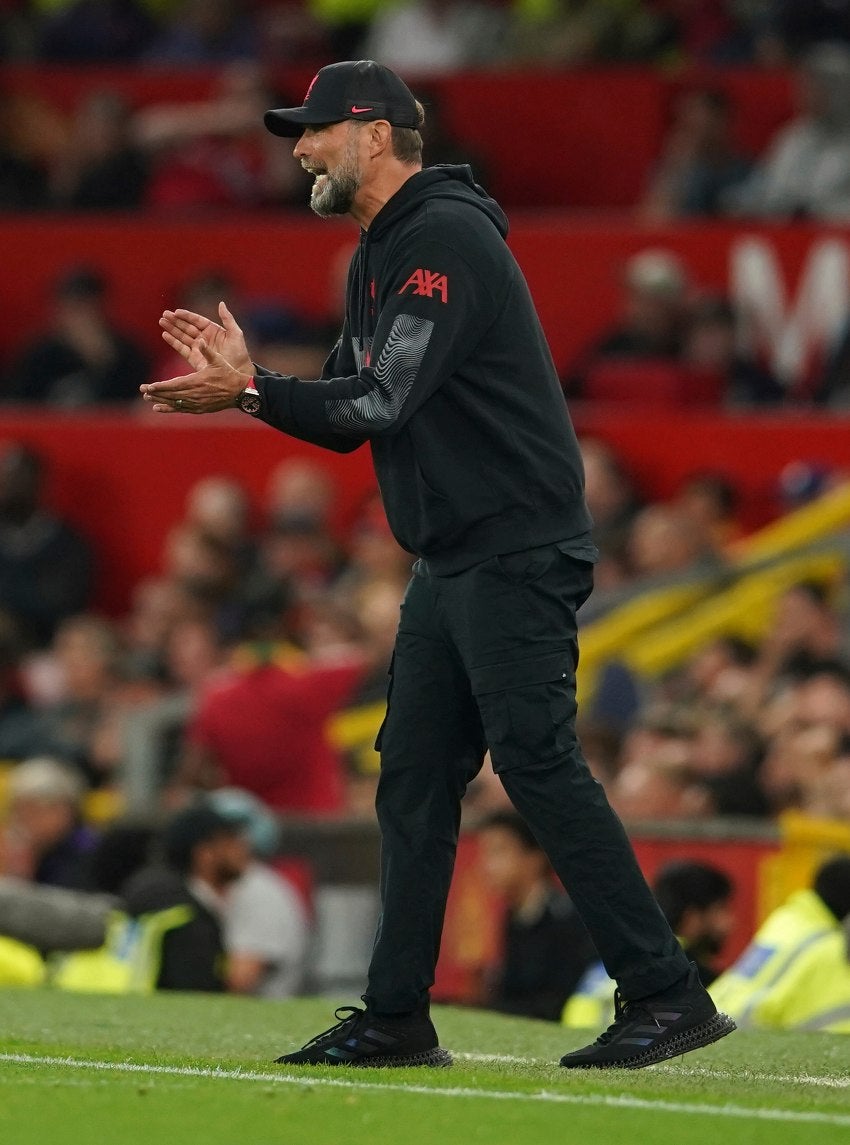 Klopp en un partido de Liverpool