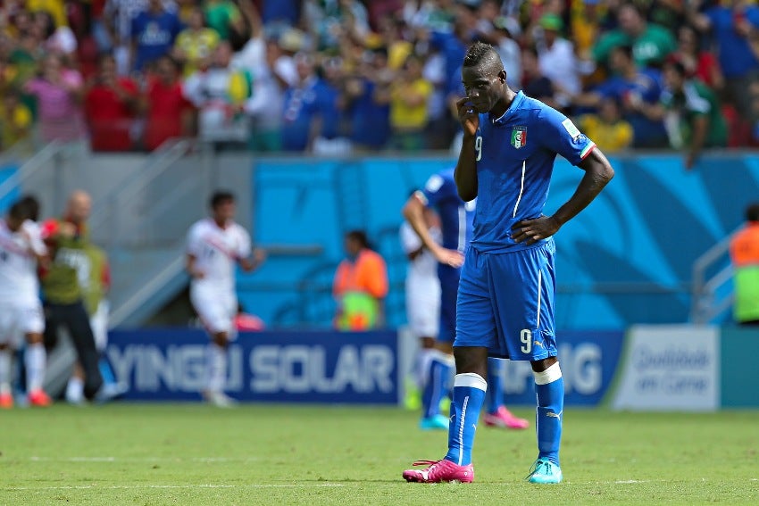 Mario Balotelli en en el Mundial de 2014