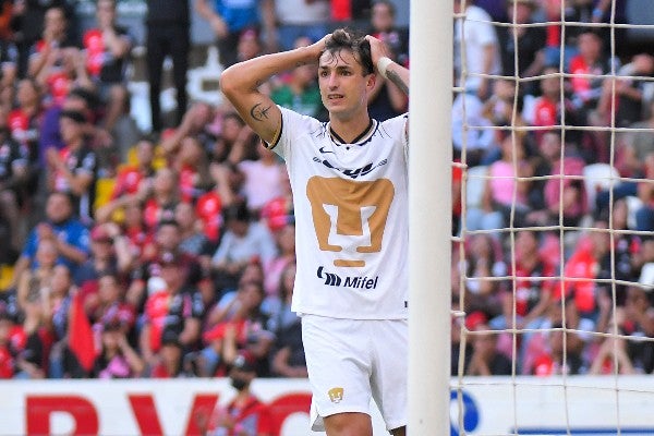 Juan Dinenno en lamento con Pumas ante Atlas