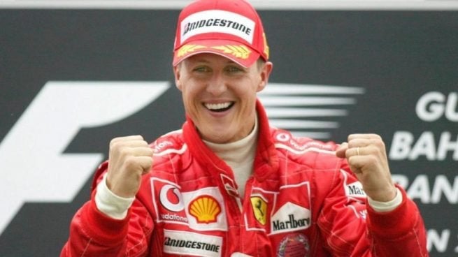 Schumacher celebrando