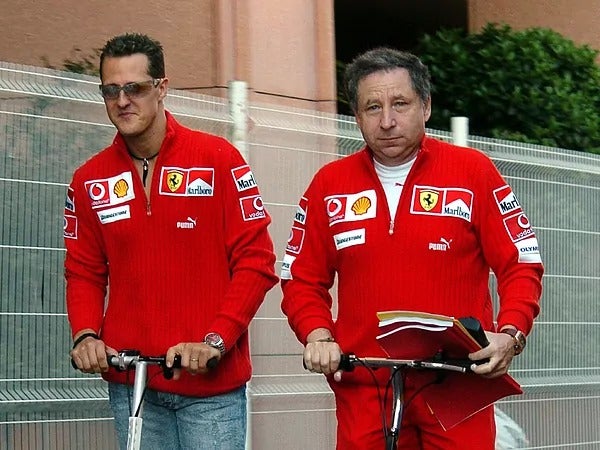 Jean Todt y Schumacher en el 2005