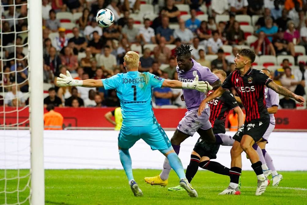 Embolo marcando el gol de la victoria 