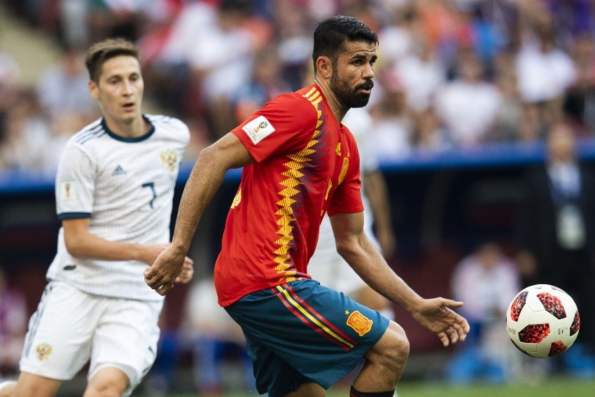 Diego Costa en un partido de España