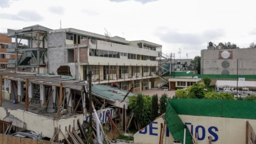 Colegio Rébsamen tras el sismo de 2017