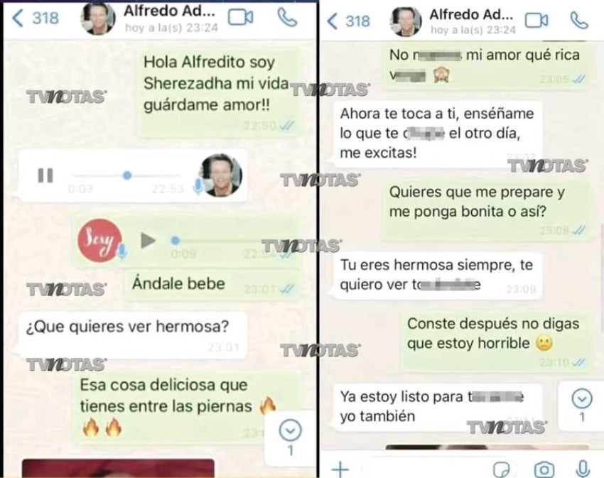 Chats filtrados de la conversación entre Adame y Alissa