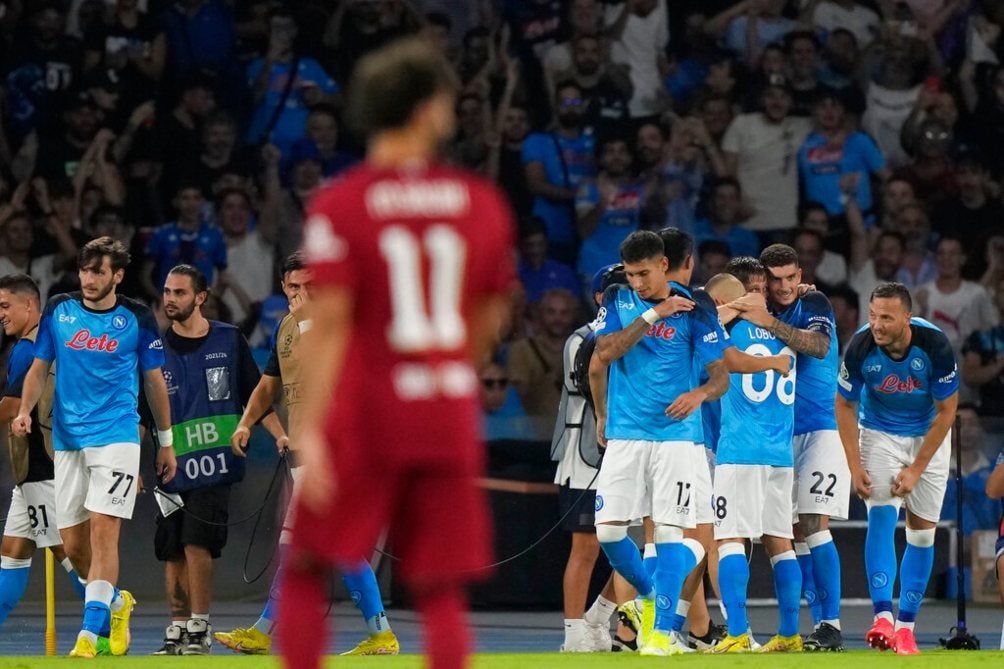 Jugadores del Napoli en festejo