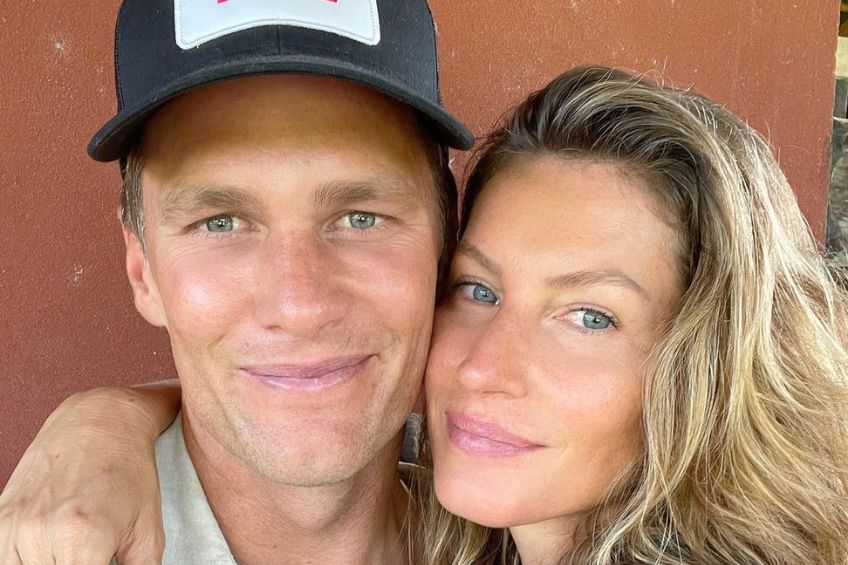 Tom Brady y Gisele Bündchen tomándose una foto