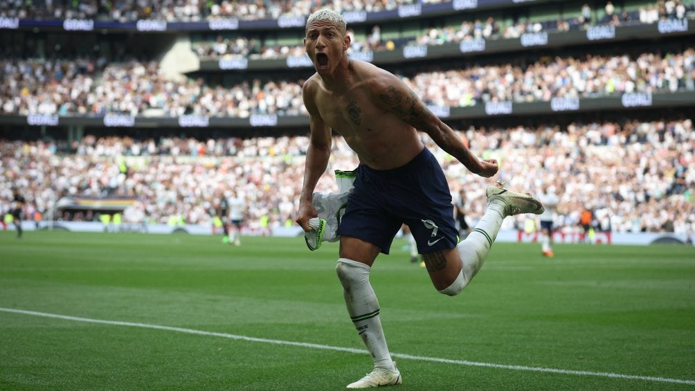 Richarlison broke down in tears with his father just after his brace with Tottenham