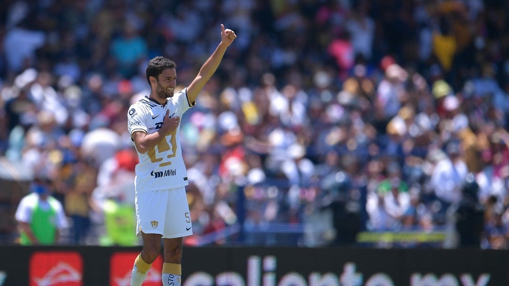 Jerónimo Rodríguez durante un partido con Pumas