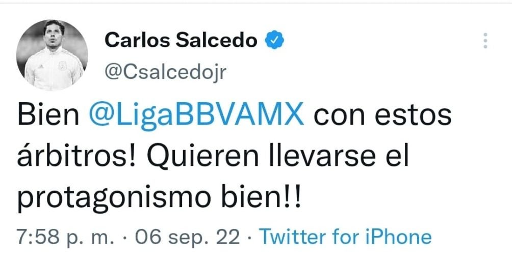 Esta fue la publicación de Carlos Salcedo