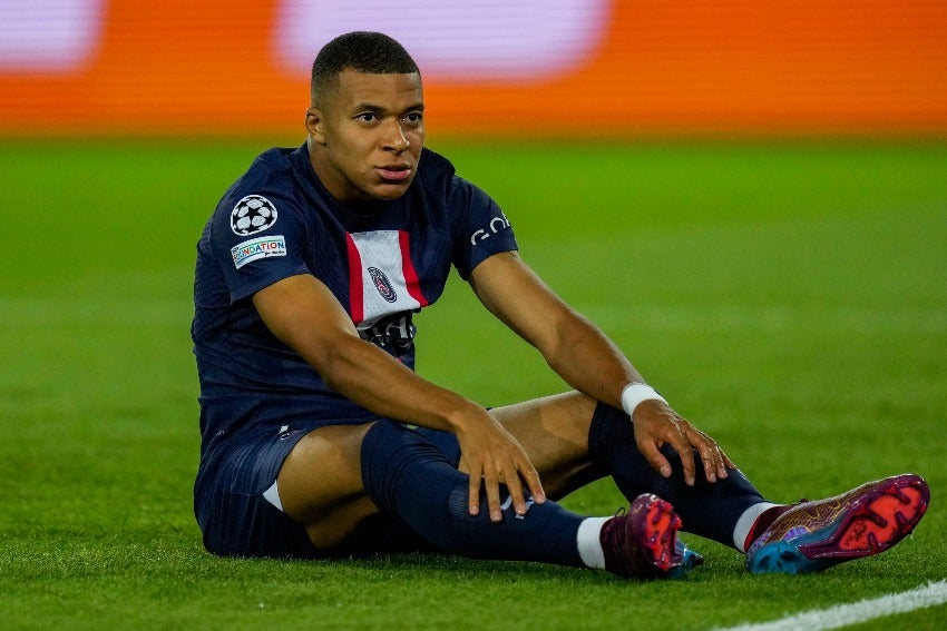 Mbappé en un partido de PSG