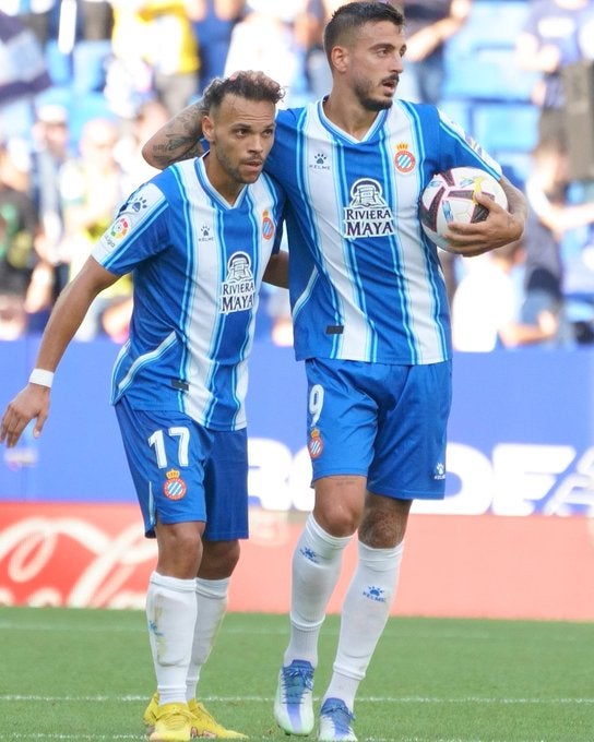 RCD Espanyol en festejo de gol