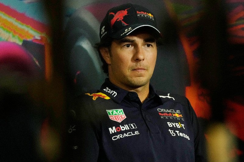 Checo Pérez en conferencia de prensa