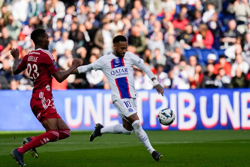 Neymar durante un partido del PSG