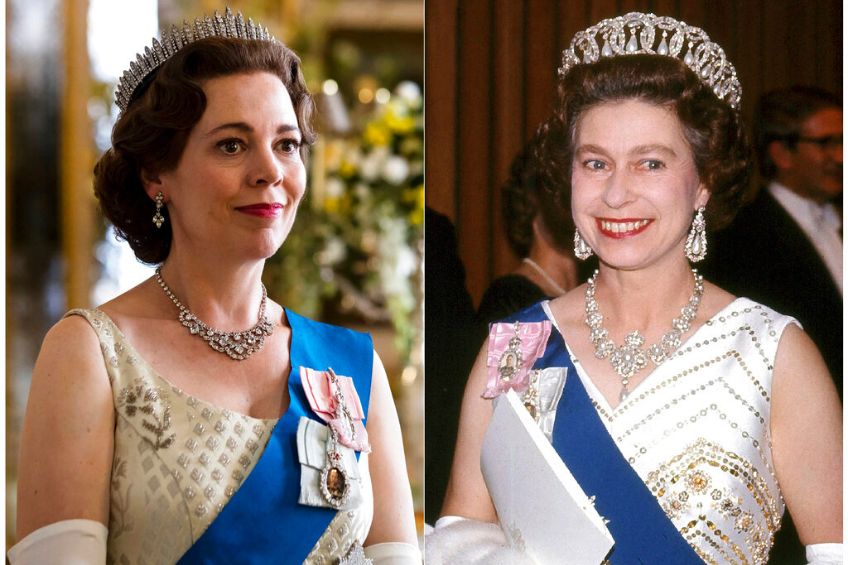 Olivia Colman interpretando a la Reina Isabel II