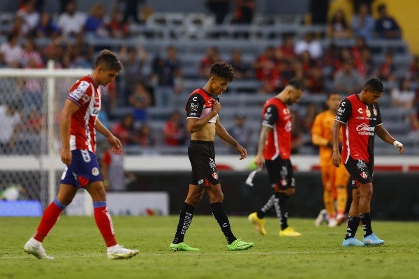 Jugadores de Atlas reaccionan tras caer ante San Luis