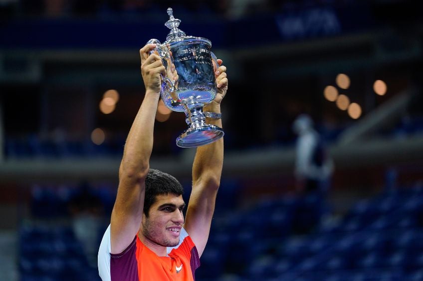 Carlos Alcaraz tras ganar el US Open