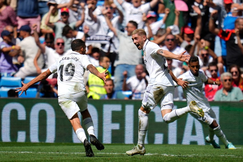 Fede Valverde celebrando su gol