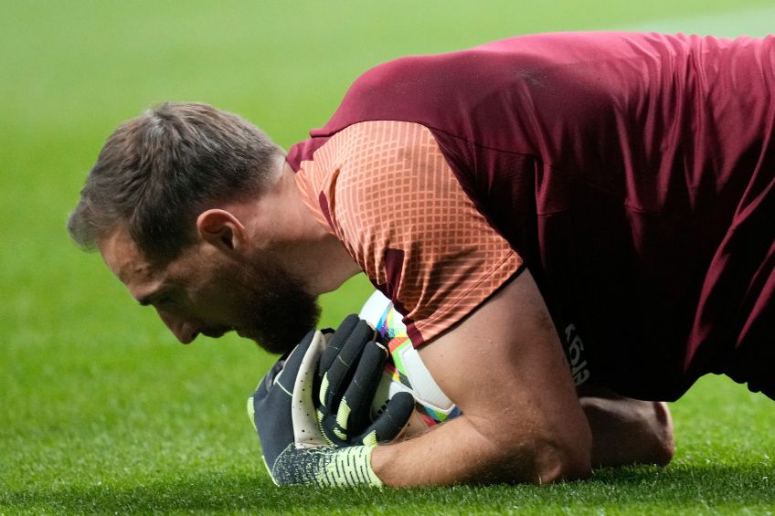 Jan Oblak previo a un partido del Atlético de Madrid