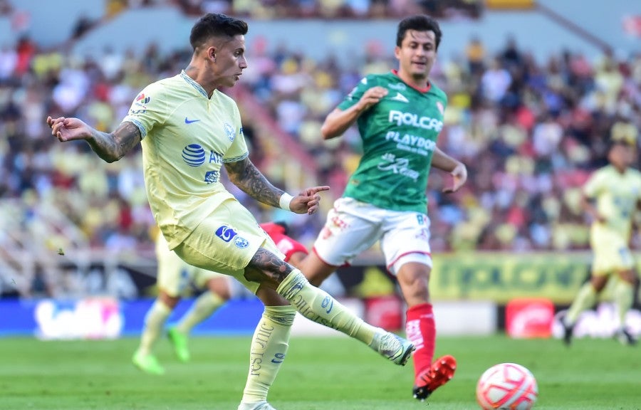 Brian en juego ante Necaxa